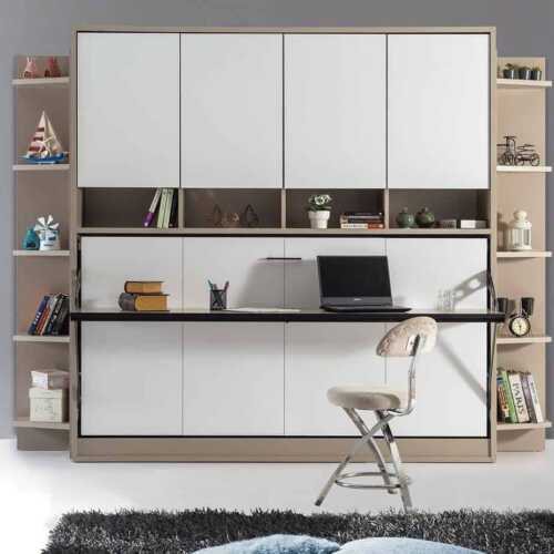 Lit escamotable luxul | Armoire sur meuble horizontal pour 1 personne 2