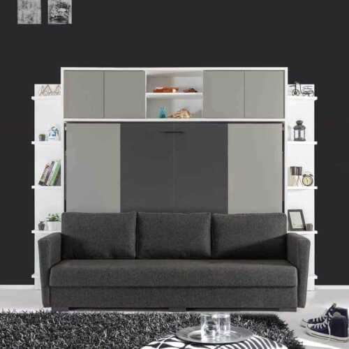 Lit escamotable luxul | Lit escamotable horizontal 2 places canape