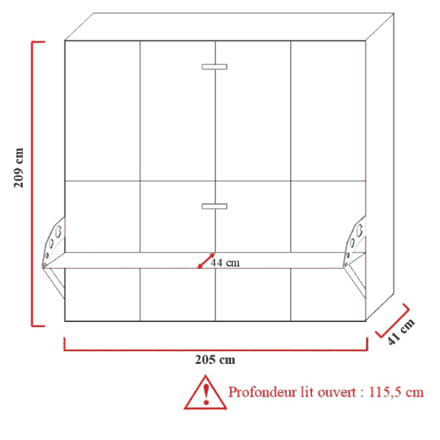 Lit escamotable luxul | Lit escamotable superpose horizontal optimal dimensions