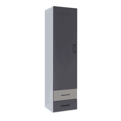 Lit escamotable luxul | armoire colonne verticale avec tiroirs anthracite