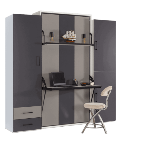 Lit escamotable luxul | armoire lit escamotable vertical 1 place lit ferme