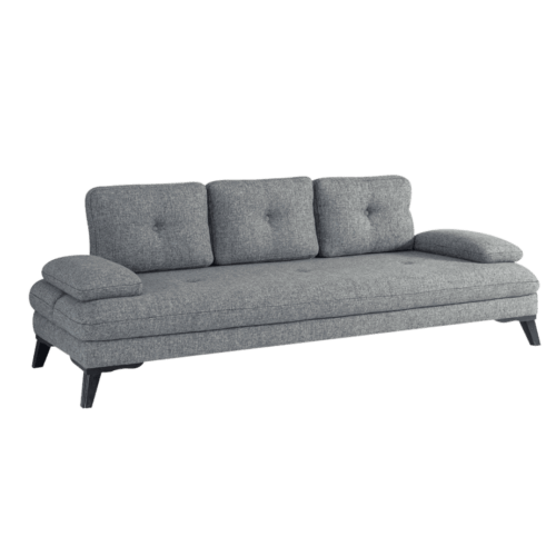 Lit escamotable luxul | canape scandinave 3 places gris